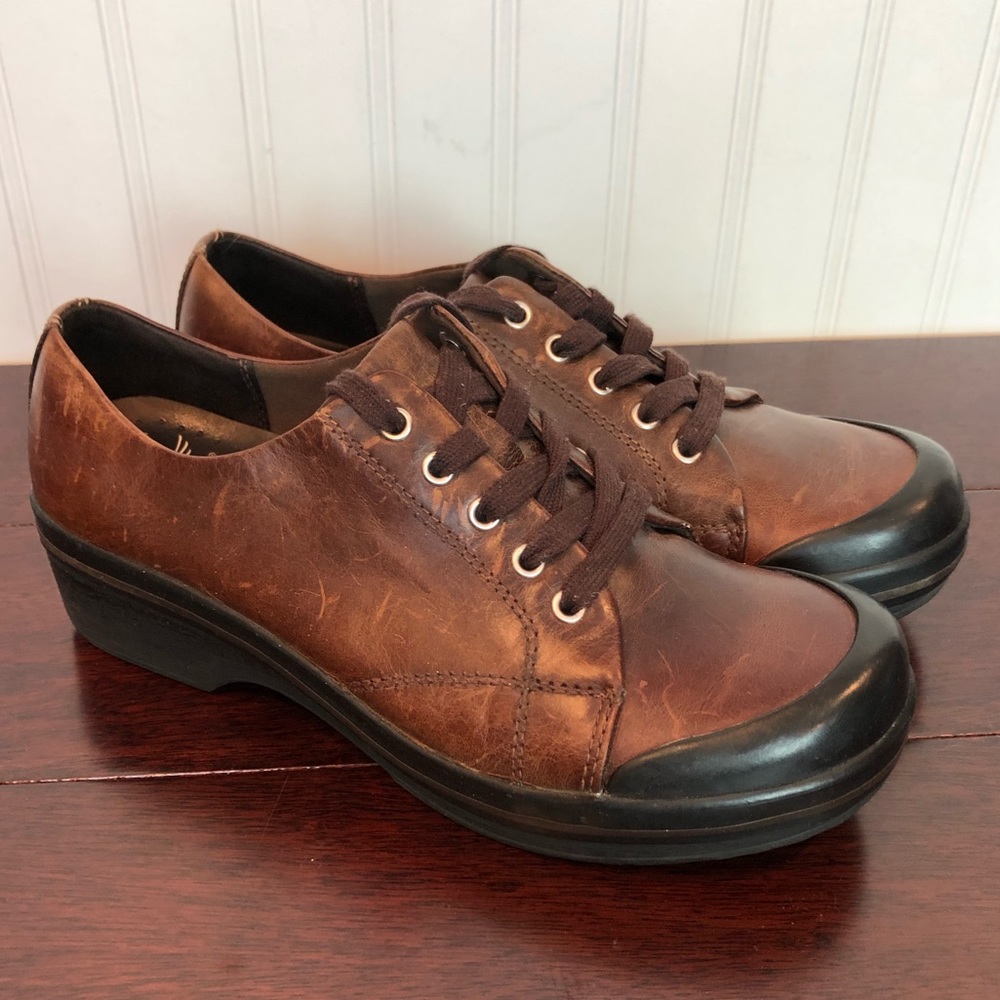 Dansko Brown Distressed Leather Shoes